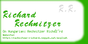richard rechnitzer business card